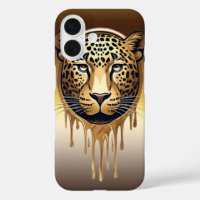 Golden Leopard With metallic dripping effects 🐆