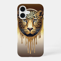Golden Leopard With metallic dripping effects 🐆