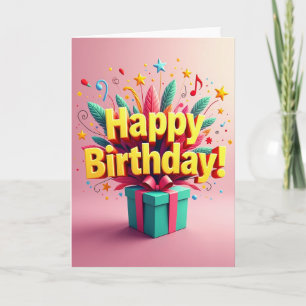 Golden Letter Birthday Card