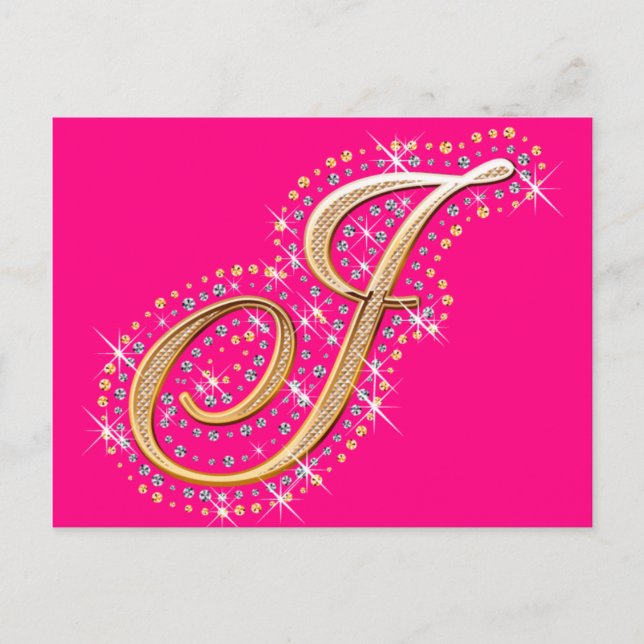 Golden Letter J - Postcard (Front)