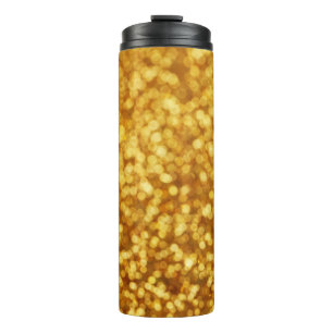 Golden Light Bokeh Abstract Background Thermal Tumbler