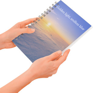 Golden Light Endless Blue Snowy  Notebook