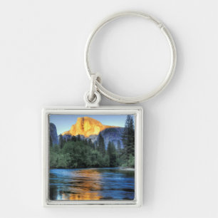 Golden Light on Half Dome Key Ring