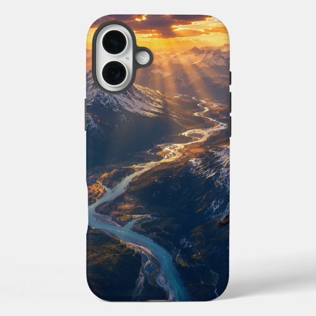 Golden Light Over the Alpine River001 Case-Mate iPhone Case (Back)