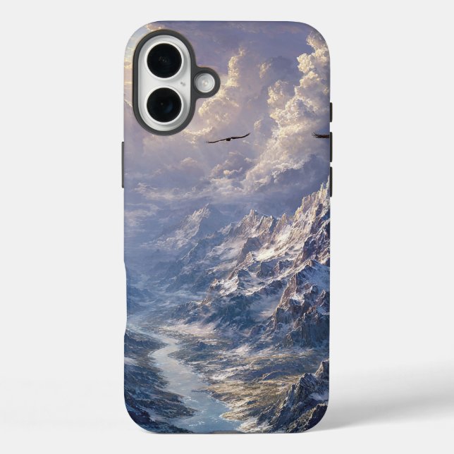 Golden Light Over the Alpine River002 Case-Mate iPhone Case (Back)