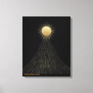 Golden Light Path Celestial Art Canvas Gift Print