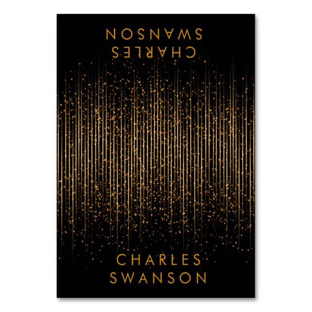 Golden Light Shower | Place Cards (Front)