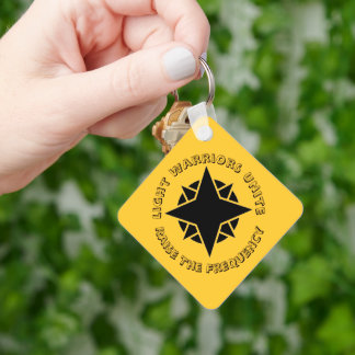 Golden Light Warriors Unite Key Ring