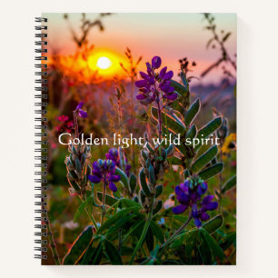 Golden Light Wild Spirit Cosy Aesthetic Notebook