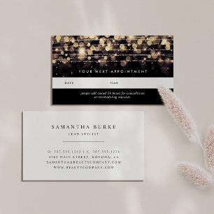 Golden Lights Appointment Cards