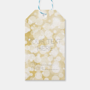 Golden Lights Gold Glam Modern Glam Party Favour Gift Tags