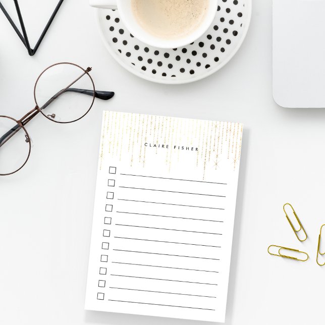 Golden Lights Personalised To Do List Post-it Notes (Creator Uploaded)