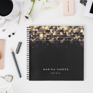 Golden Lights Personalized Notebook