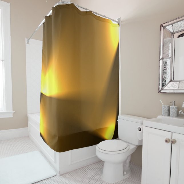 Golden Lights Shower Curtain (In Situ)