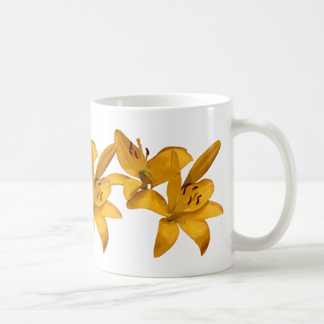 Golden Lilies Coffee Mug (Right)
