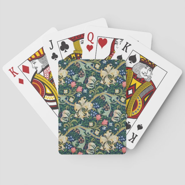 Golden Lilies Playing Cards (Back)