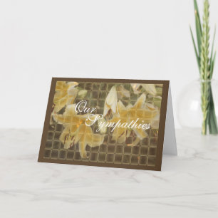 Golden Lilies Sympathy -customise any occasion Card