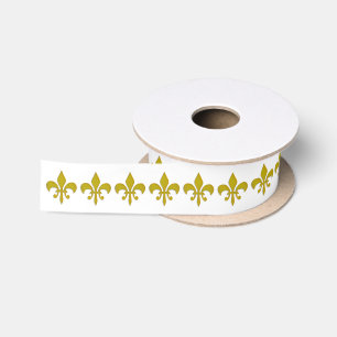 Golden Lily Border + your background & ideas Satin Ribbon