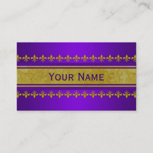 Golden Lily Border + your text & background Business Card