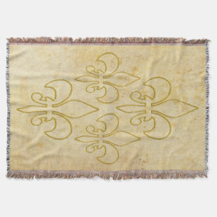 Golden Lily Contour + your background & idea Throw Blanket