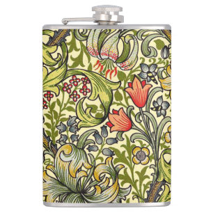 Golden Lily Coordinates Hip Flask