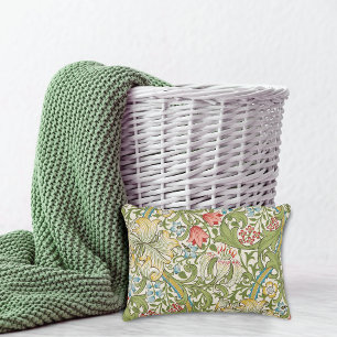 Golden Lily Floral William Morris Decorative Cushion