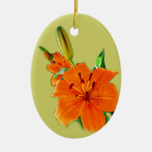 golden lily flower ornament