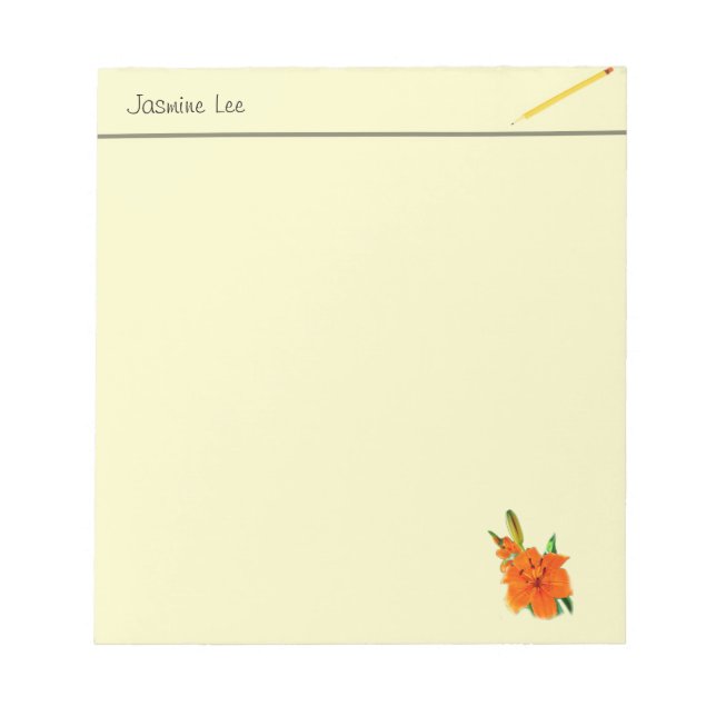 golden lily flowers notepad (Front)