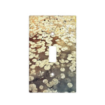 Golden Lily Pads Light Switch Cover