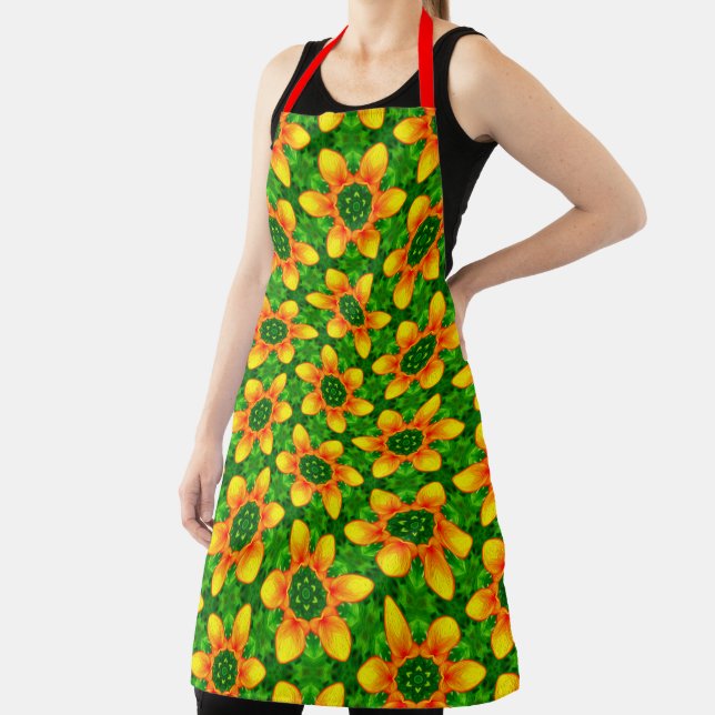 Golden Lily Pattern Apron (Insitu)