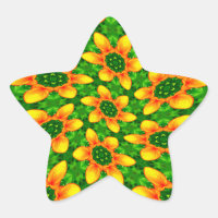 Golden Lily Pattern Sticker