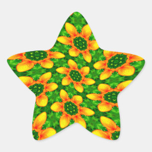 Golden Lily Pattern Sticker