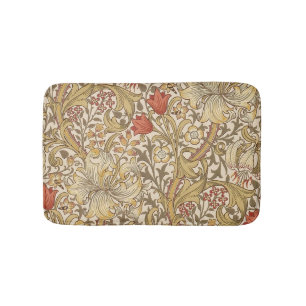 Golden Lily Pattern Version 2 By William Morris Bath Mat