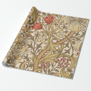 Golden Lily Pattern Version 2 By William Morris Wrapping Paper
