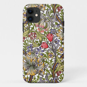 Golden Lily Vintage Floral Pattern William Morris iPhone 11 Case