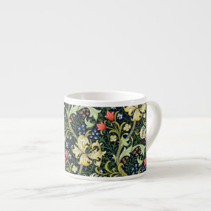Golden Lily Vintage Floral Pattern William Morris Espresso Cup