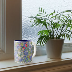 Golden Lily Vintage Floral Pattern William Morris Two-Tone Coffee Mug