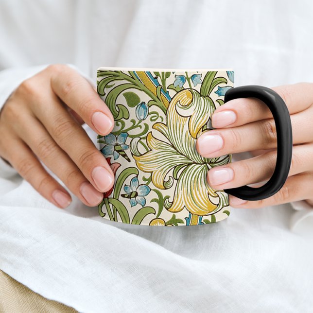 Golden Lily Wildflowers William Morris Magic Mug (Creator Uploaded)