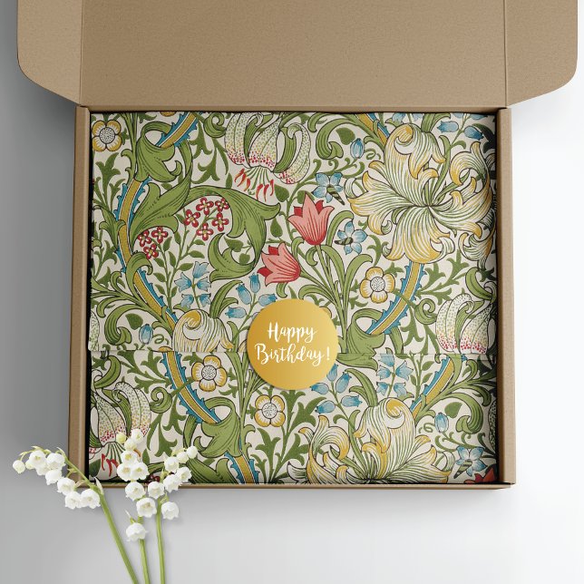 Golden Lily Wildflowers William Morris Tissue Paper (Creator Uploaded)