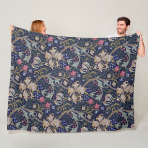 Golden Lily, William Morris Fleece Blanket
