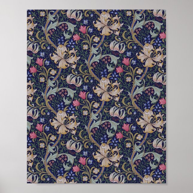Golden Lily, William Morris Poster (Front)