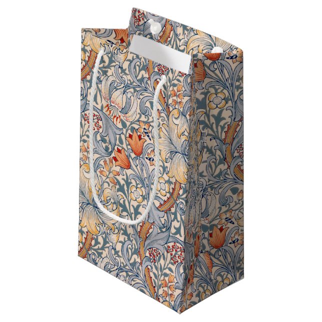 Golden Lily, William Morris Small Gift Bag (Front Angled)