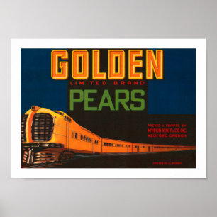 Golden Limited Brand Pears Poster