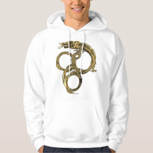 Golden Line Dragon – Elegant Mythical Creature Hoodie