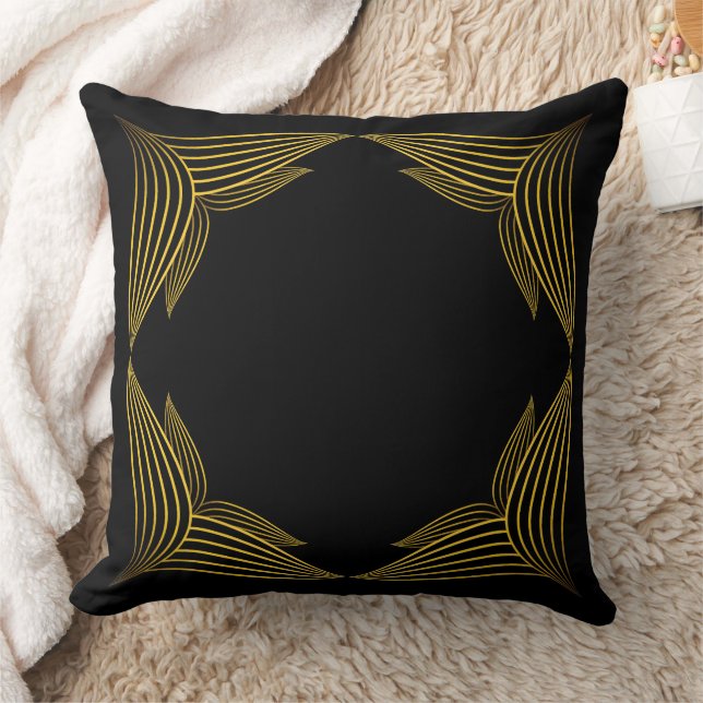 golden line flower petal cushion (Blanket)