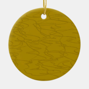Golden Lines Ceramic Tree Decoration