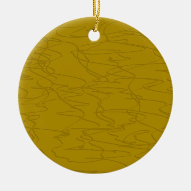 Golden Lines Ceramic Tree Decoration (Front)