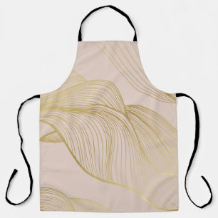 Golden Lines: Luxury Vintage Pattern. Apron
