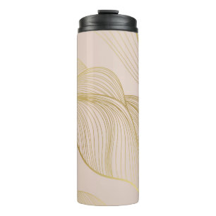 Golden Lines: Luxury Vintage Pattern. Thermal Tumbler