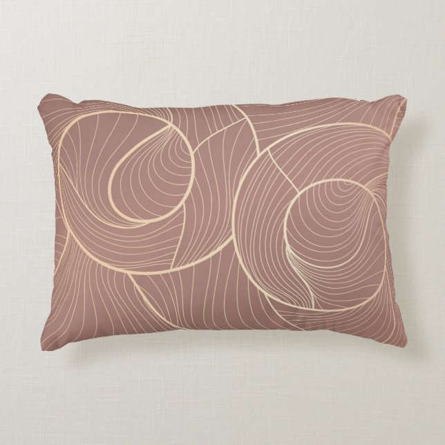 Golden lines pattern background. Luxury gold Line  Decorative Cushion (Front)